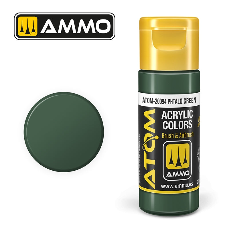 AMMO of Mig Jimenez 20094 ATOM COLOR Phtalo green 20ml