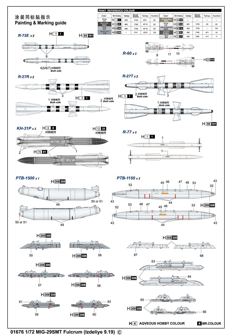 Trumpeter 01676 MIG-29SMT Fulcrum (Izdeliye 9.19) 1/72 – imagen 2