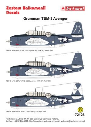 Techmod 72126 - Grumman TBM-3 Avenger 1/72 – image 2