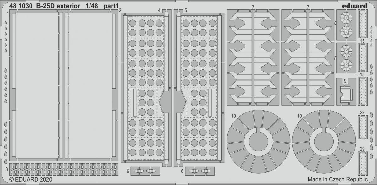 Eduard 481030 B-25D exterior 1/48 REVELL – imagen 2
