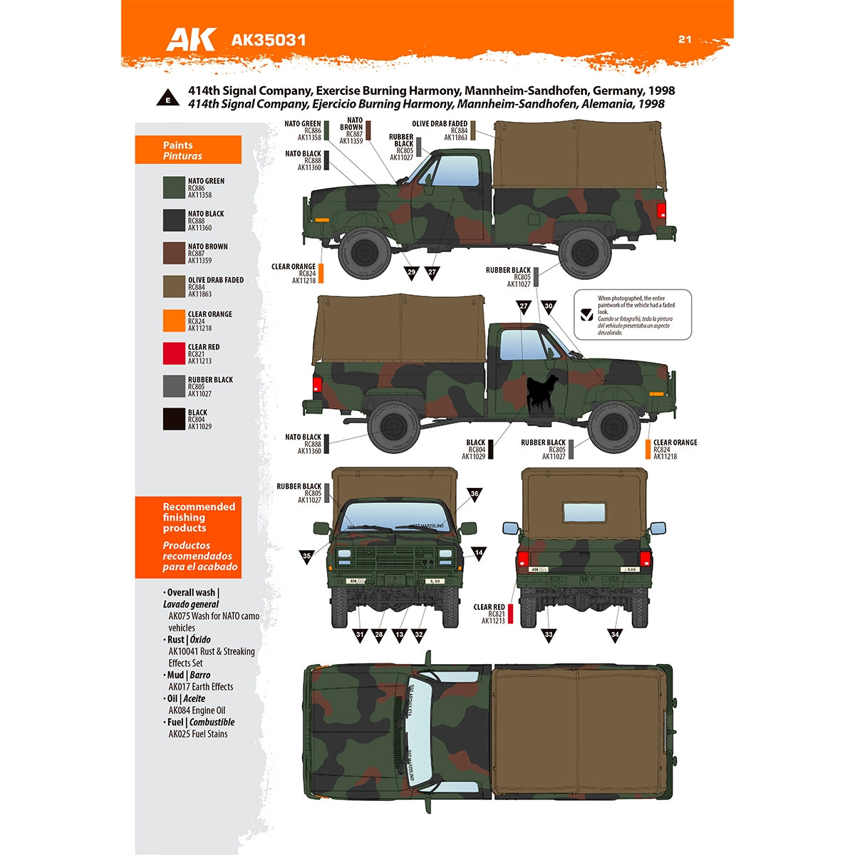 AK Interactive AK35031 M1008 TROOP CARRIER WITH TARP 1/35 – imagen 16