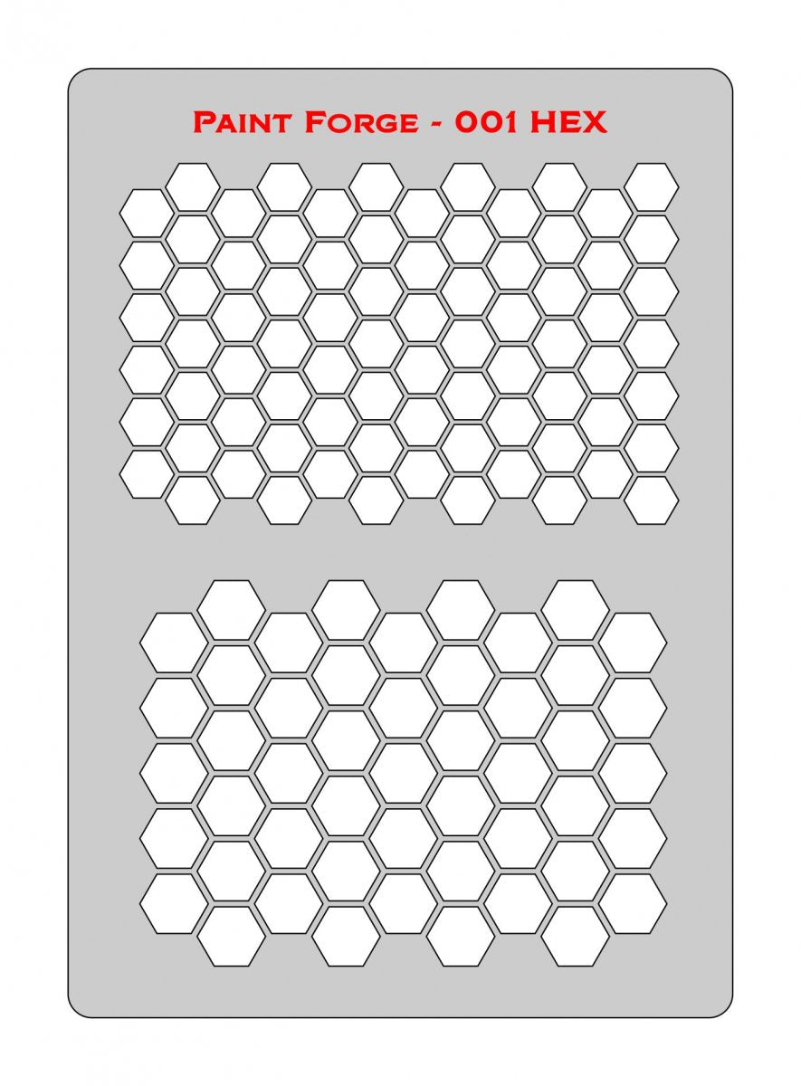 Paint Forge PFST001L STENCIL - HEX