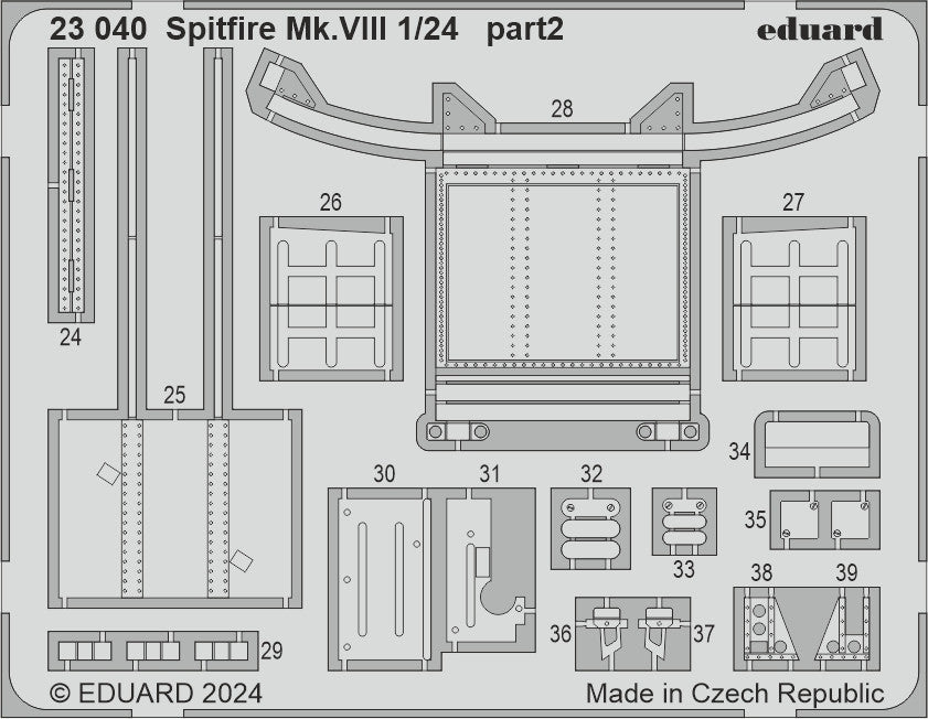 Eduard 23040 Spitfire Mk.VIII AIRFIX 1/24 – immagine 2