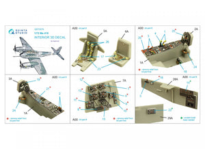 Quinta Studio QD72070 Me 410 3D-Printed &amp;amp; coloured Interior on decal paper (Italeri) 1/72 – imagen 2