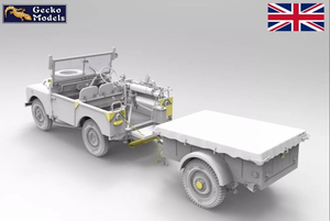 Gecko Models 35GM0076 Korean War British FV18001 Mk. 1 80in 4x4 Utility Vehicle (Early Production) w/10-cwt Bantam Trailer 1/35 – Bild 4