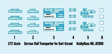 Hobby Boss 82906 Transporteur ferroviaire allemand pour Karl-Geraet (1/72) – image 3