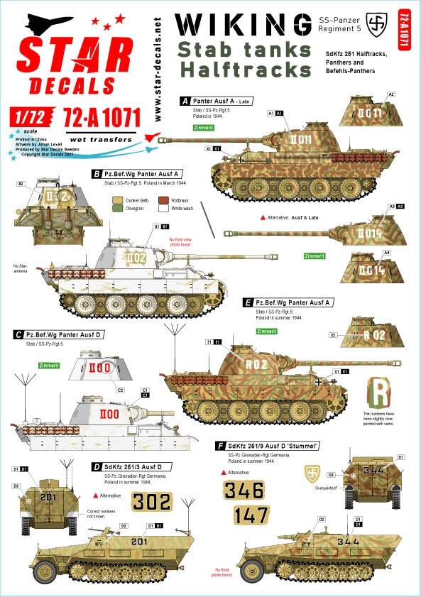 Star Decals 72-A1071 Viking n° 2. Échelle 1/72