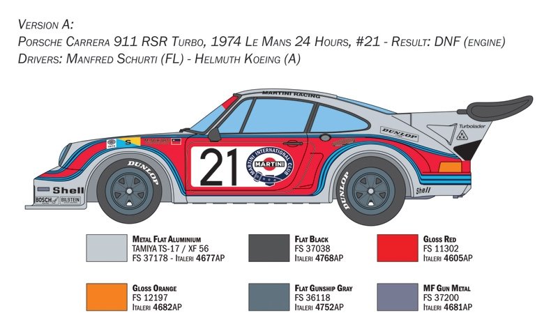 Italeri 3625 Porsche Carrera RSR Turbo 1/24 – imagen 4