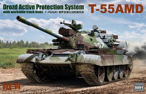 Rye Field Model 5091 T-55AMD Drozd APS w/workable track links 1/35