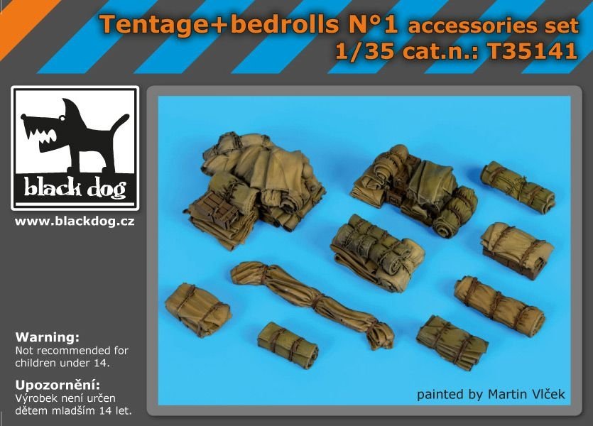 Black Dog T35141 Tentage+bedrols N 1/35