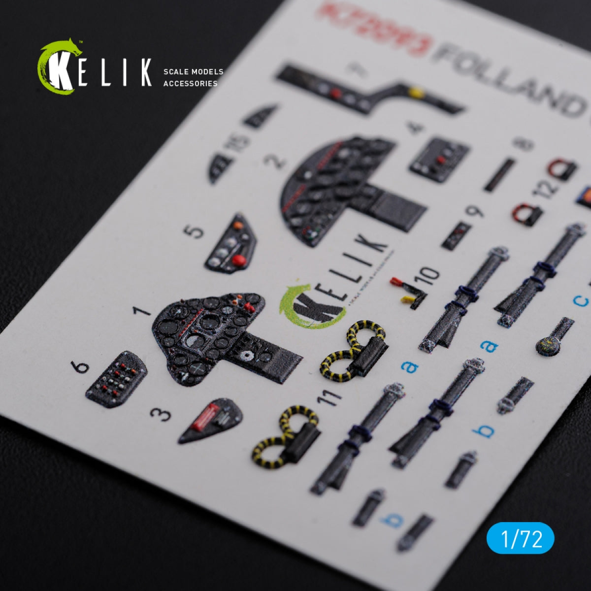 KELIK K72093 Folland Gnat T.1 interior 3D decals for Airfix kit 1/72 – imagen 5
