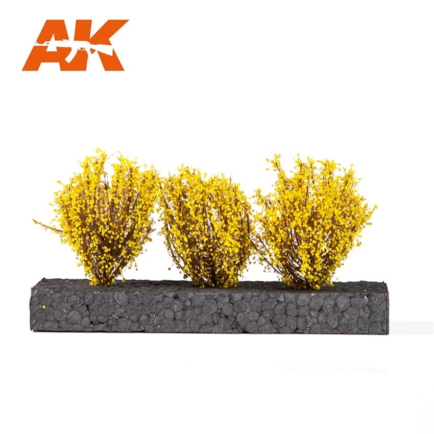 AK Interactive AK8218 LIGHT YELLOW BUSHES 4-6CM 1/35 – zdjęcie 2