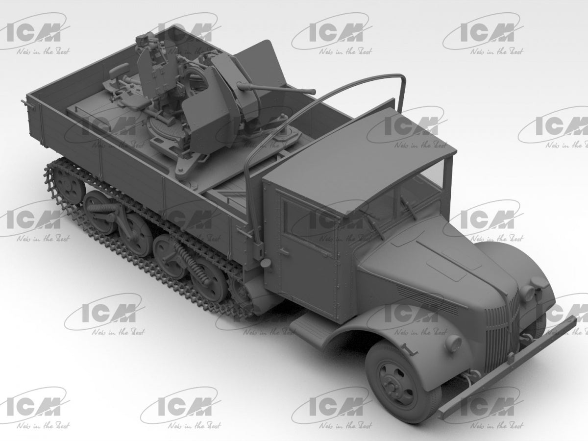 ICM 35455 Sd.Kfz.3b with Flak 38 Truppenluftschutzwagen 1/35 – Bild 15