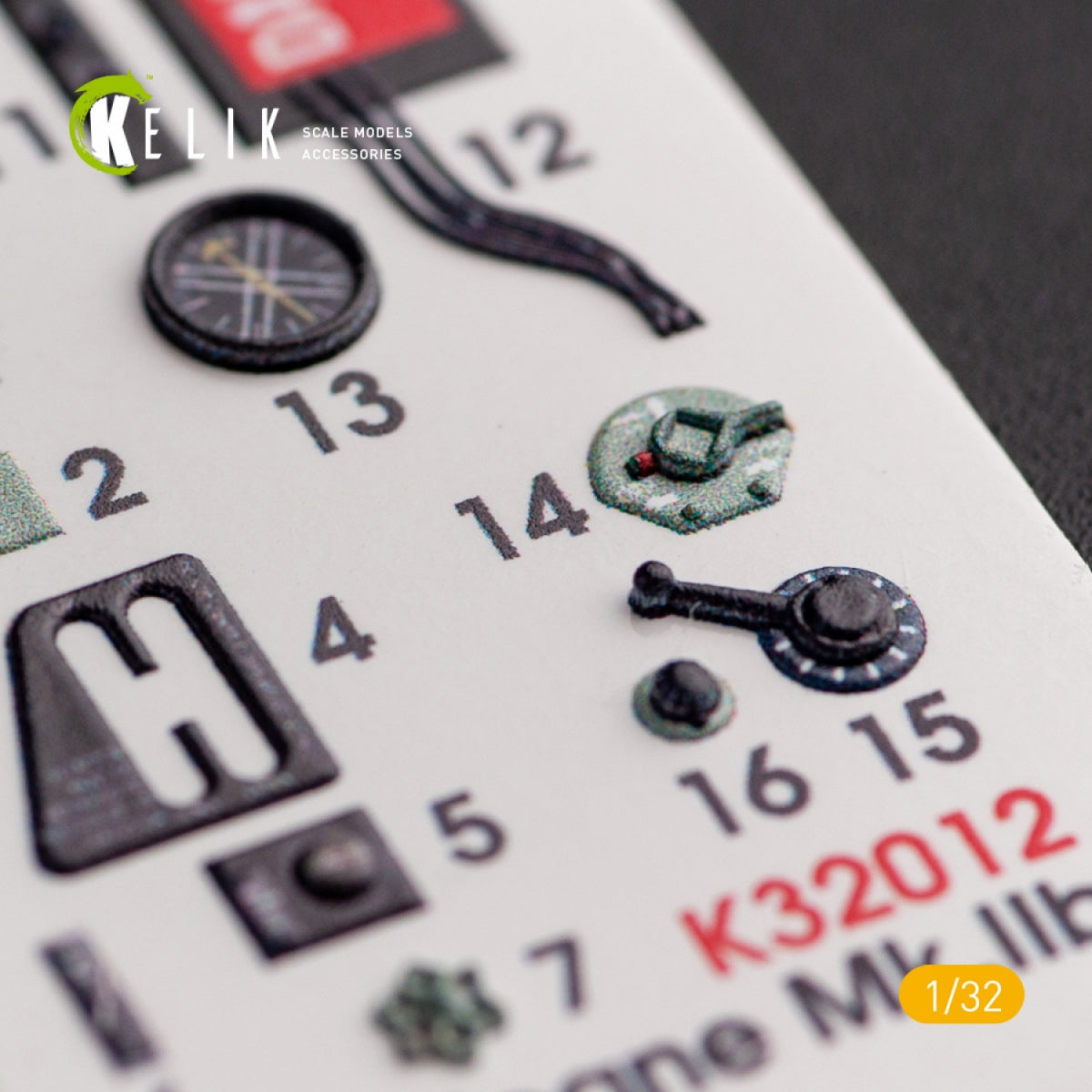 KELIK K32012 HAWKER HURRICANE MK.IIB - INTERIOR 3D DECAL FOR REVELL KIT 1/32 – imagen 6