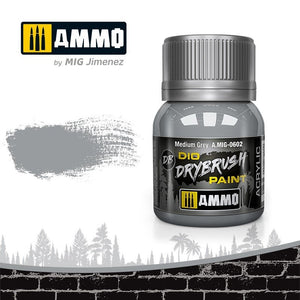 Ammo of Mig 0602 DRYBRUSH Medium Grey 40ml