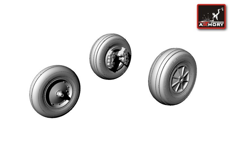 Armory Models AW48301 T-28 Trojan wheels 1/48 – immagine 2
