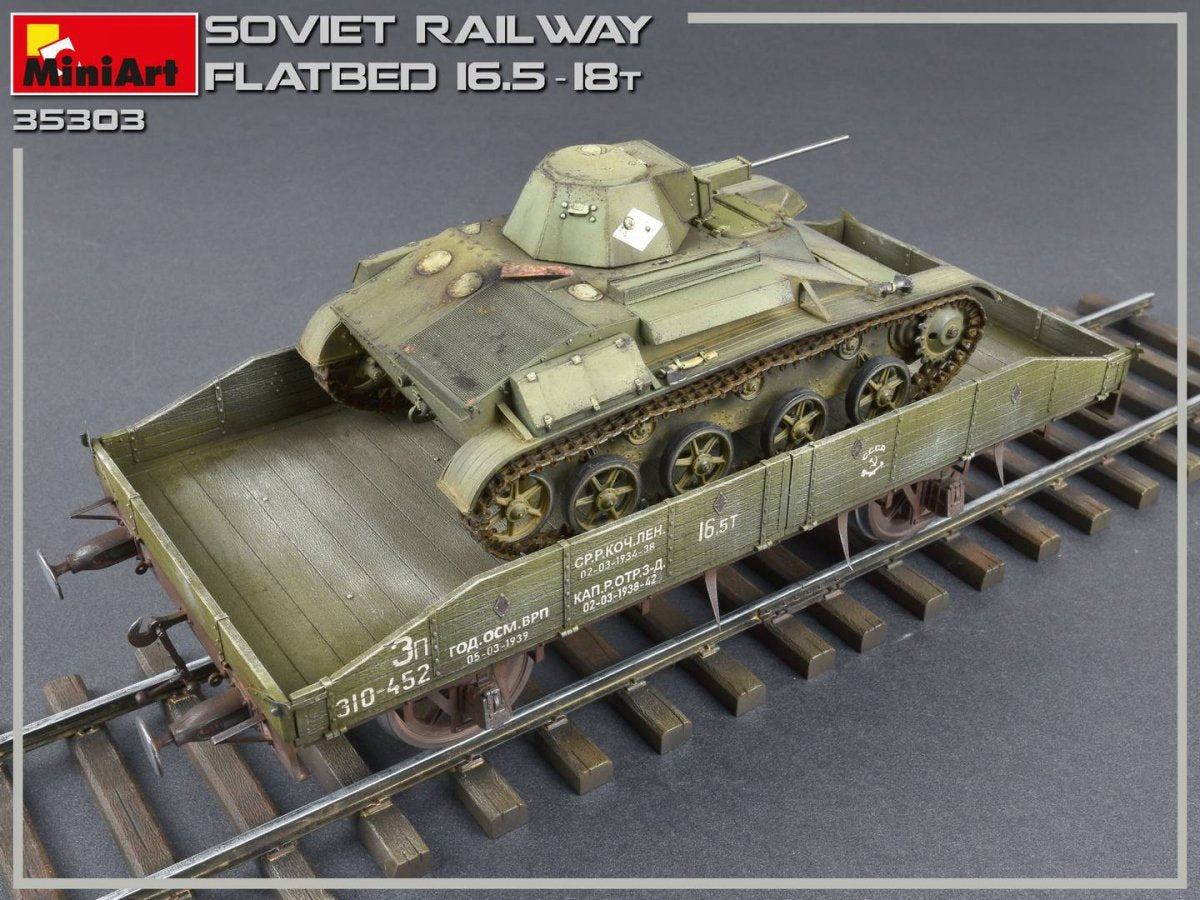 MiniArt 35303 Soviet Railway Flatbed 16,5-18t 1/35 – imagen 12