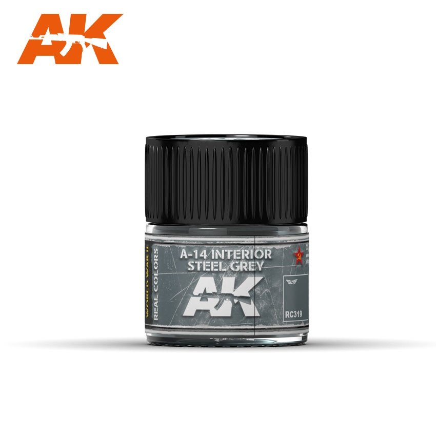 AK Interactive RC319 A-14 INTERIOR STEEL GRAY 10ML