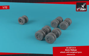 Armory Models AW72419 AVRO Vulcan wheels w/ weighted tires 1/72 – imagen 3