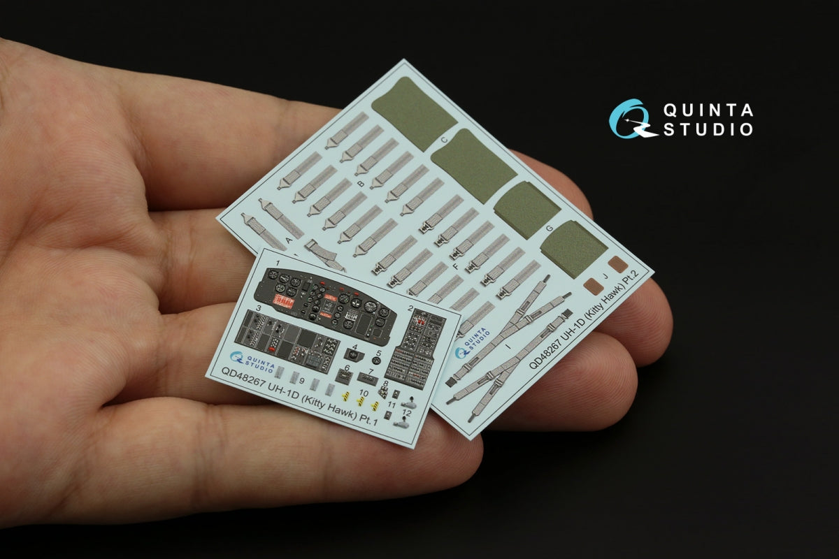 Quinta Studio QD48267 UH-1D 3D-Printed coloured Interior on decal paper (KittyHawk) 1/48 – zdjęcie 3