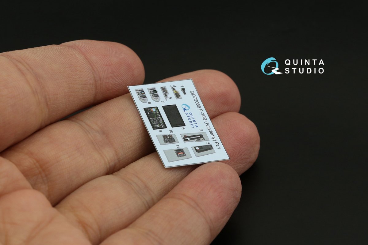 Quinta Studio QD72066 F-35B 3D-Printed &amp;amp; coloured Interior on decal paper (Academy) 1/72 – imagen 5