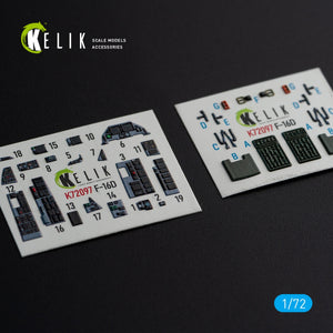 KELIK K72097 F-16D interior 3D decals for Revell kit 1/72