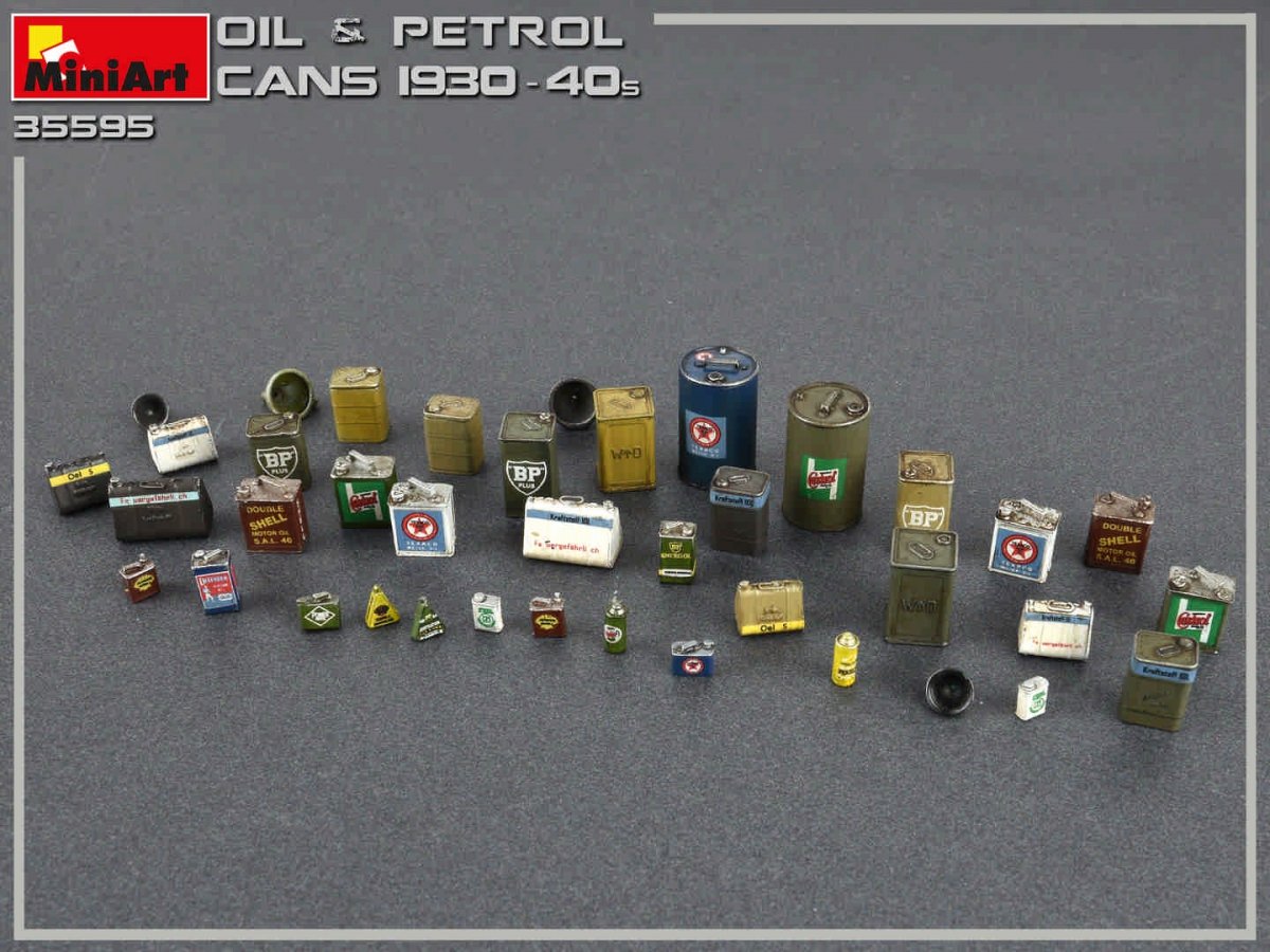 MiniArt 35595 OIL &amp;amp; PETROL CANS 1930-40s 1/35 – immagine 3
