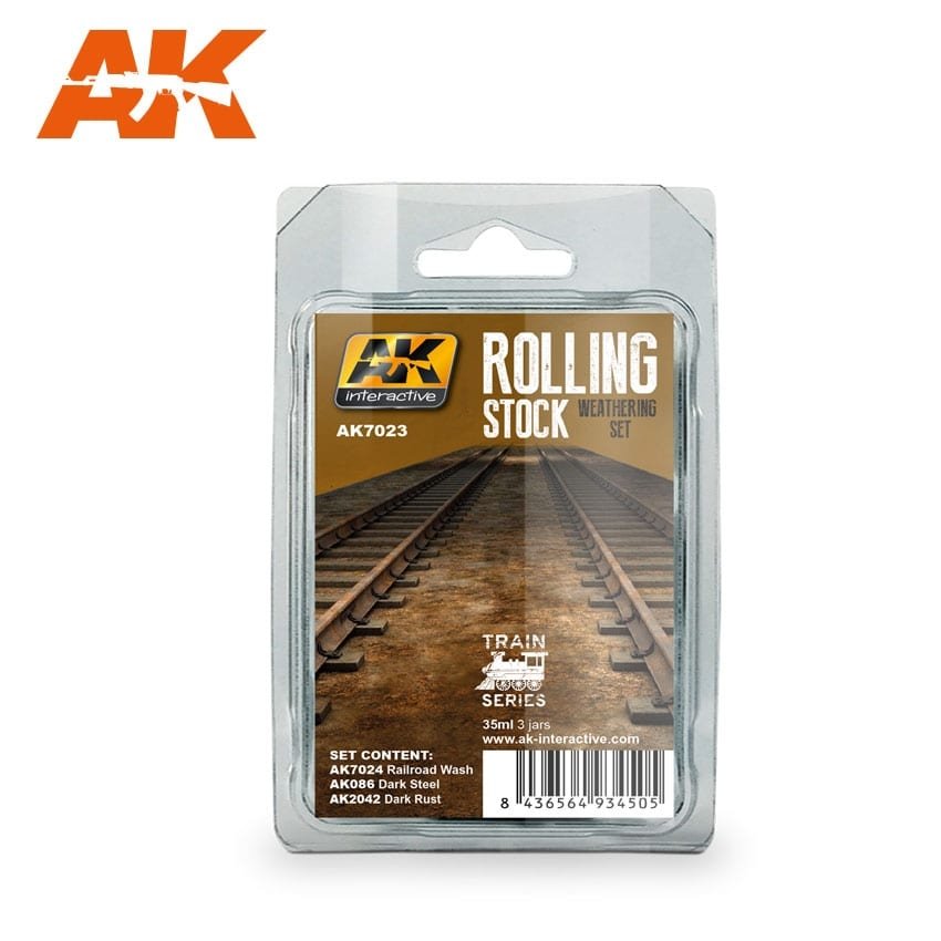 AK Interactive AK7023 KIT DE VIEILLISSEMENT POUR MATÉRIEL ROULANT