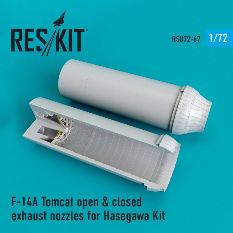 RESKIT RSU72-0067 Buses d&amp;#39;échappement ouvertes et fermées pour F-14A Tomcat (échelle 1/72) - Hasegawa