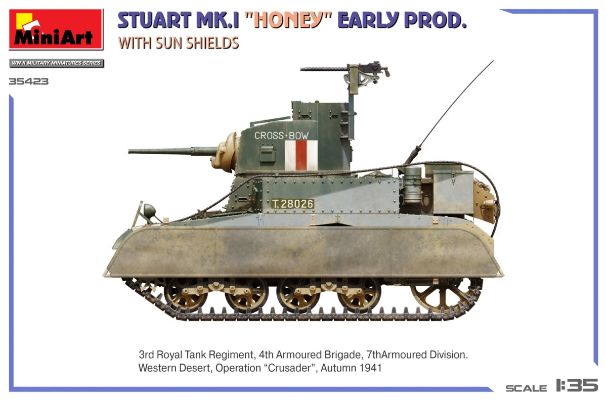 MiniArt 35423 Stuart Mk.I “Honey” Early Prod. w/Sun Shields 1/35 – imagen 6