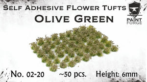 Paint Forge PFFL2602 Fleurs vert olive 6 mm