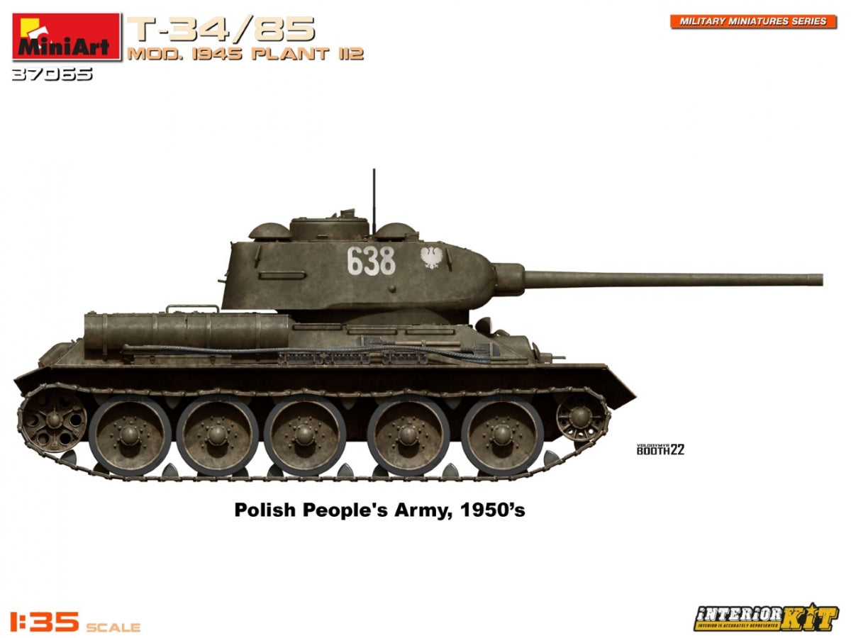 MiniArt 37065 T-34/85 MOD. 1945. PLANT 112. INTERIOR KIT 1/35 – imagen 16