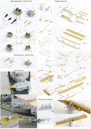 Pontos 37017F1 USS CA-35 Indianapolis 1945 Detail Up Set ADVANCED 1/350 – Bild 7