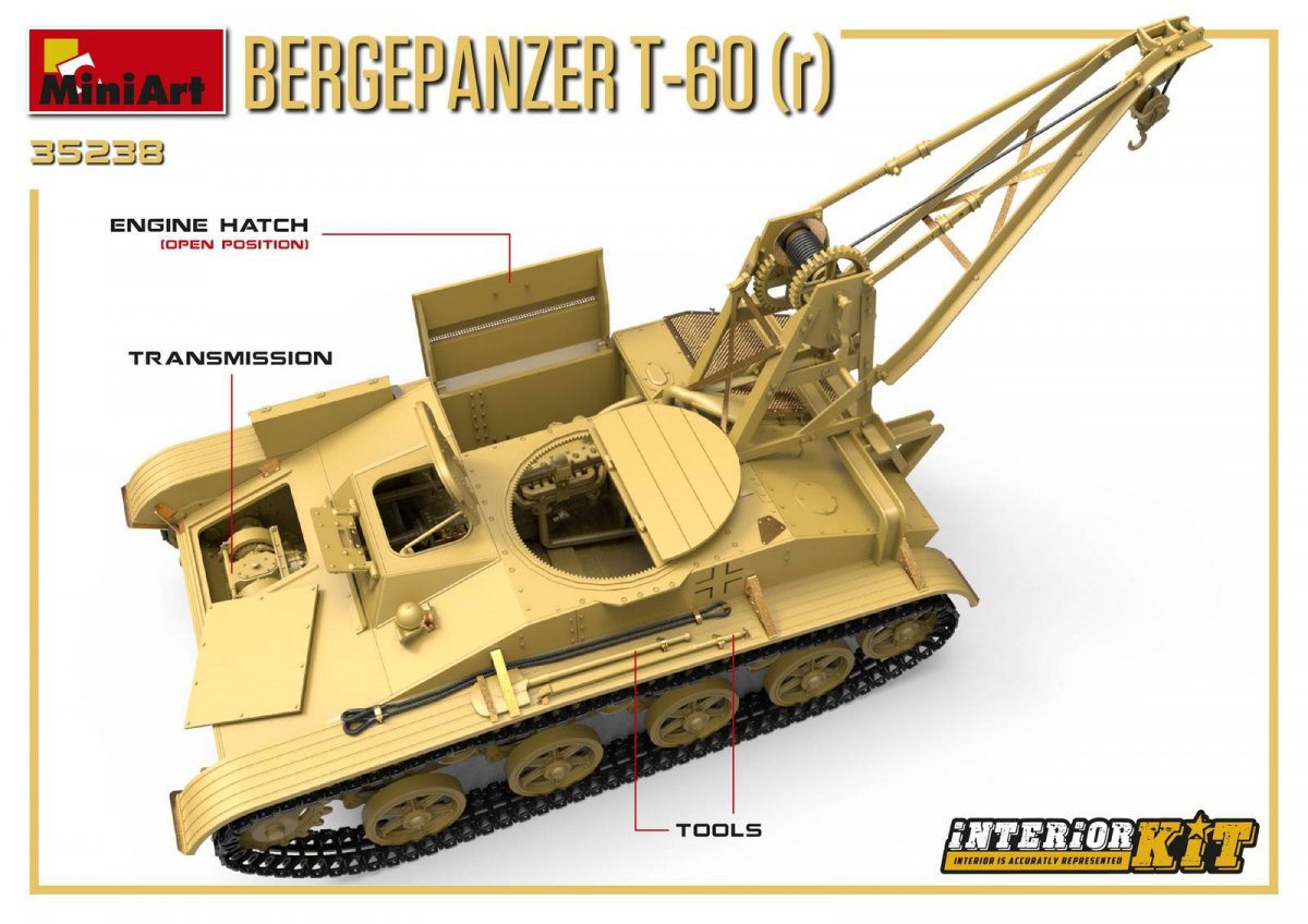 MiniArt 35238 BERGEPANZER T-60 ( r ) INTERIOR KIT 1/35 – Bild 6
