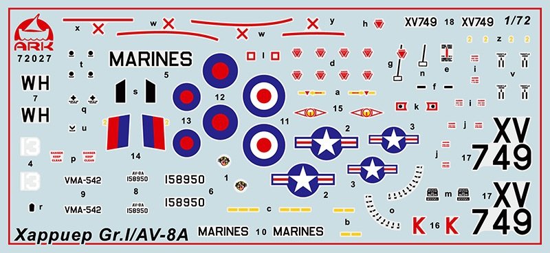 Ark Models 72027 Hawker Siddeley Harrier GR.1 British V/STOL attack aircraft 1/72 – imagen 2