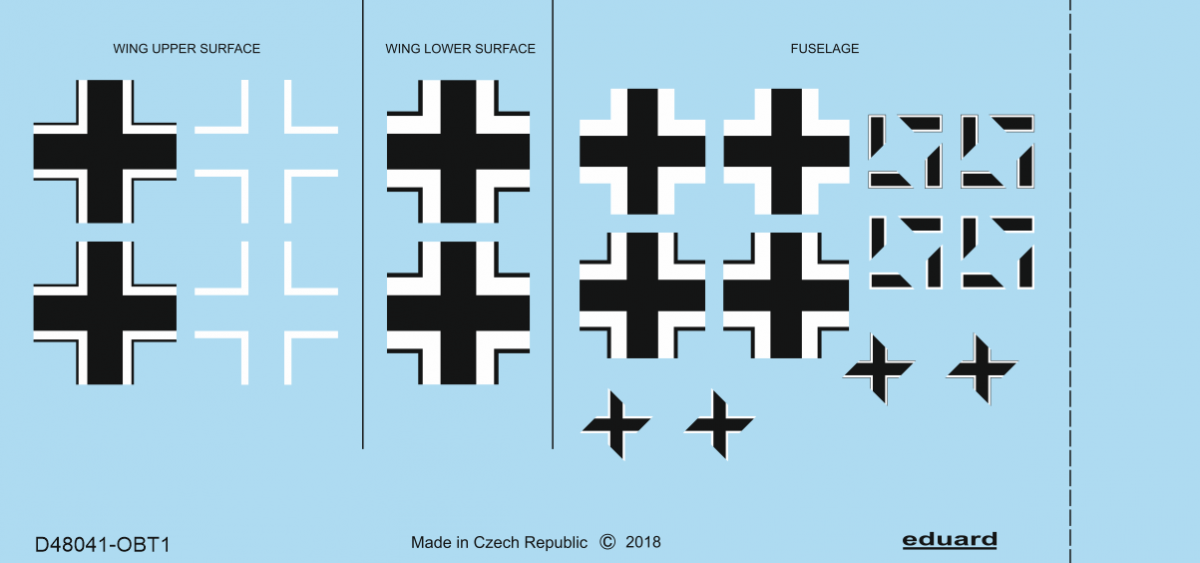 Eduard D48041 Fw 190A-3 national insignia EDUARD 1/48