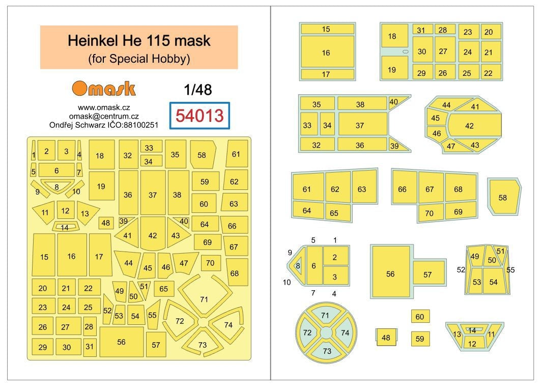 Omask 54013 Heinkel He 115 (for Special Hobby) 1/48 – immagine 2