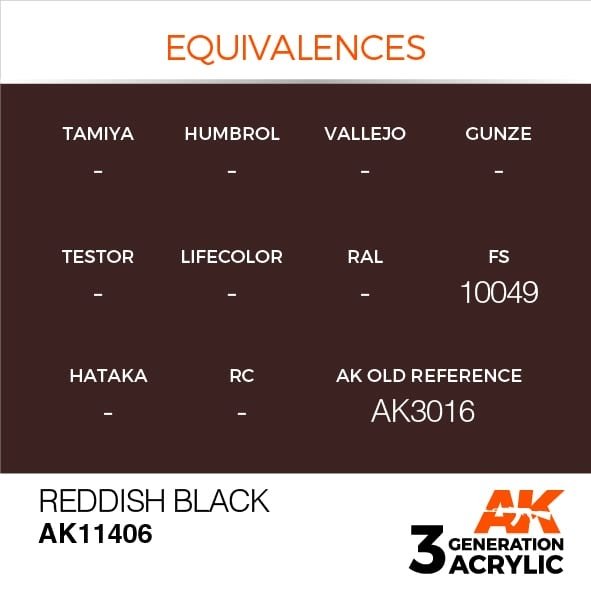 AK Interactive AK11406 Reddish Black 17ml – imagen 3