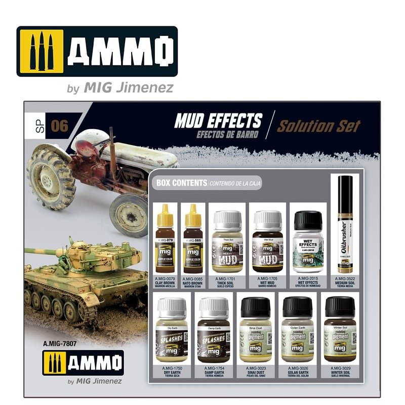 Munitions Mig Jimenez 7807 Effets de boue. Kit de solution
