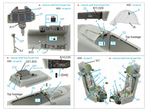 Intérieur coloré imprimé en 3D sur papier décalcomanie pour MiG-29K (Quinta Studio QD48458) (HobbyBoss) à l&amp;#39;échelle 1/48 – image 2