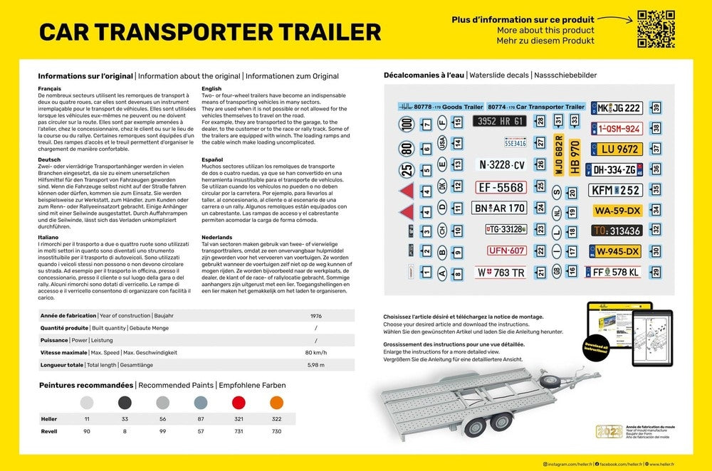 Heller 56774 Remorque de transport de voitures - Kit de démarrage 1/24 – image 5