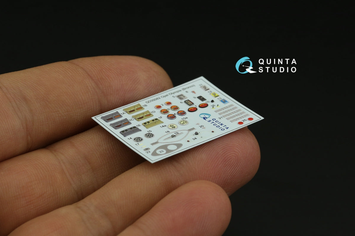 Quinta Studio QD35082 1937 Opel Olympia 3D-Printed &amp;amp; coloured Interior on decal paper (Bronco) 1/35 – zdjęcie 6