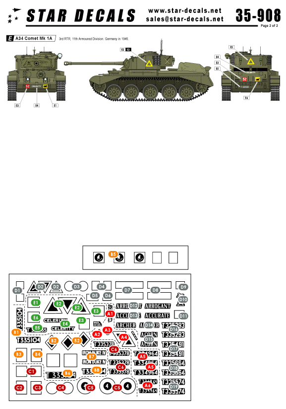 Star Decals 35-908 British Comets in Europe 1/35 – image 2