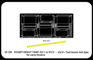 Aber 35195 Char lourd russe KV-1, KV-2 - vol. 5 - ensemble supplémentaire - boîtes à outils type tardif pour ailes anciennes (1/35) – image 3