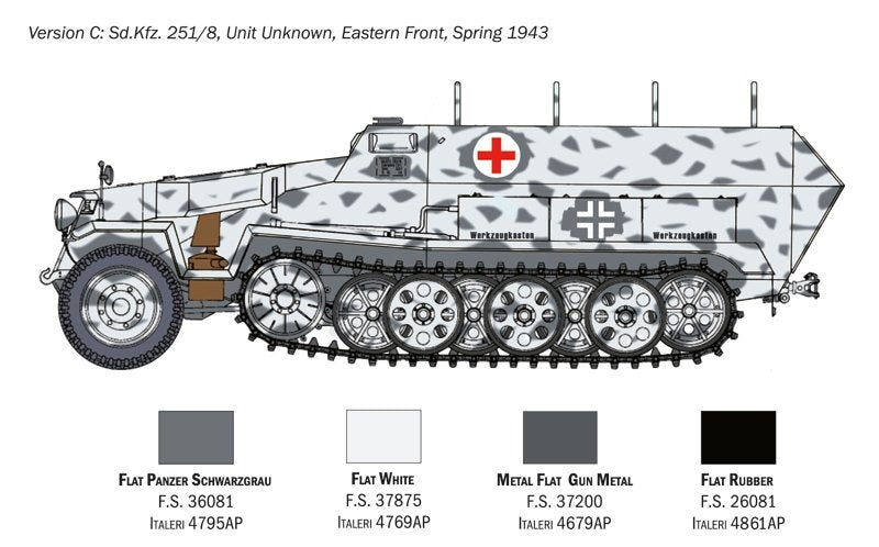 Italeri 7077 Sd.Kfz. 251/8 AMBULANCES 1/72 – image 5