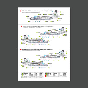 RESKIT RSB48-0010 Su-25 Frogfoot LIGHT Digital (Pixel) (BLUE 19, 20, 32, 36) Ukrainian Air Forces (Main Decals with Stencils) 1/48