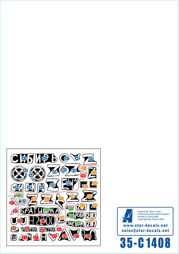 Star Decals 35-C1408 War in Ukraine # 16. The Wagner Group Coup in 2023. T-80BV and BTR-82A 1/35 – imagen 2