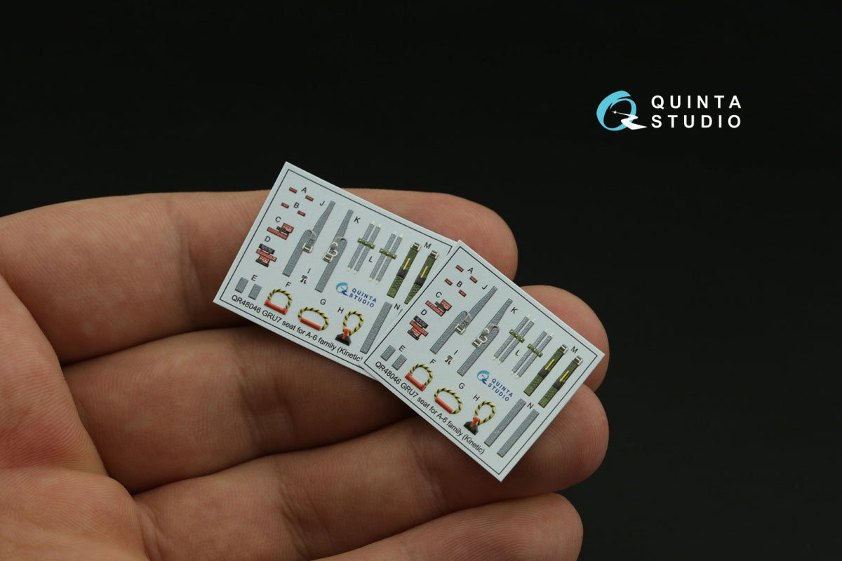 Quinta Studio QD48372 A-6A 3D-Printed &amp;amp; coloured Interior on decal paper (Kinetic) 1/48 – immagine 9