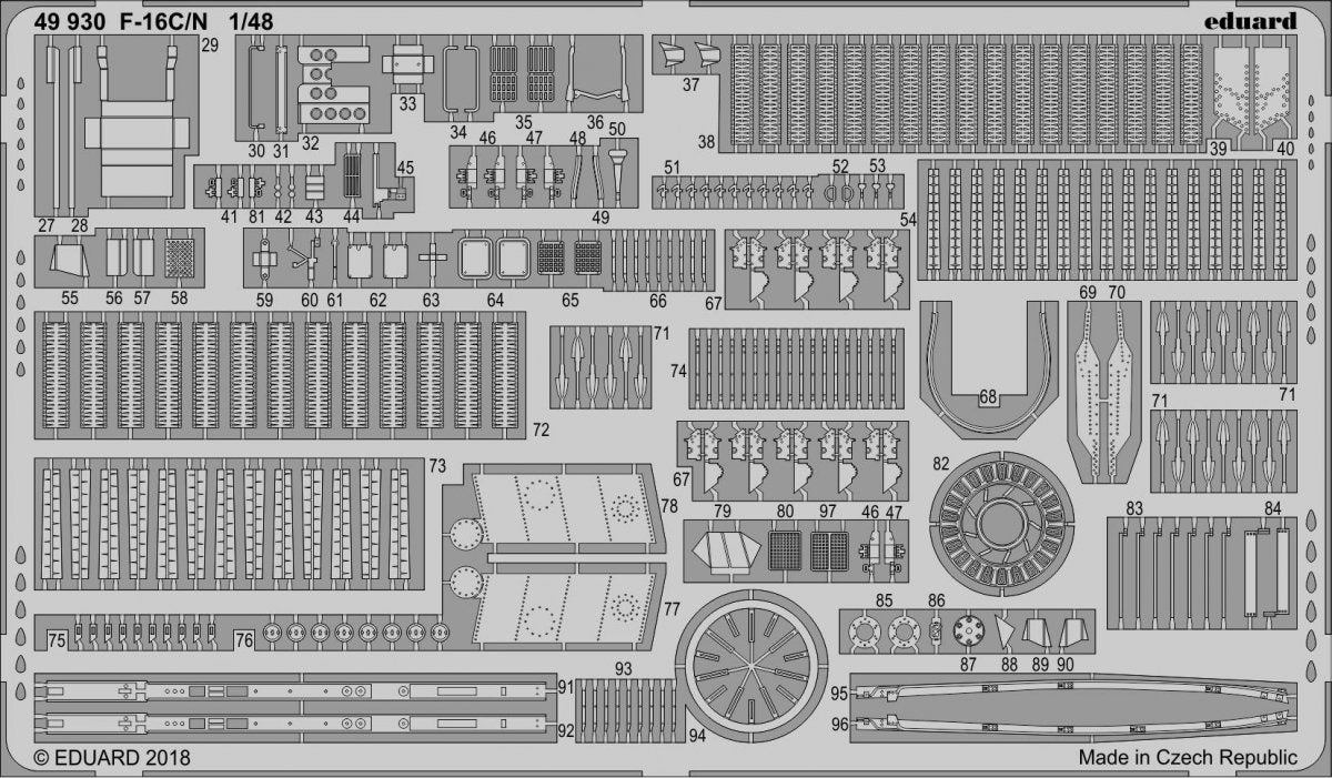 Eduard BIG49208 F-16C/ N 1/48 TAMIYA – imagen 7