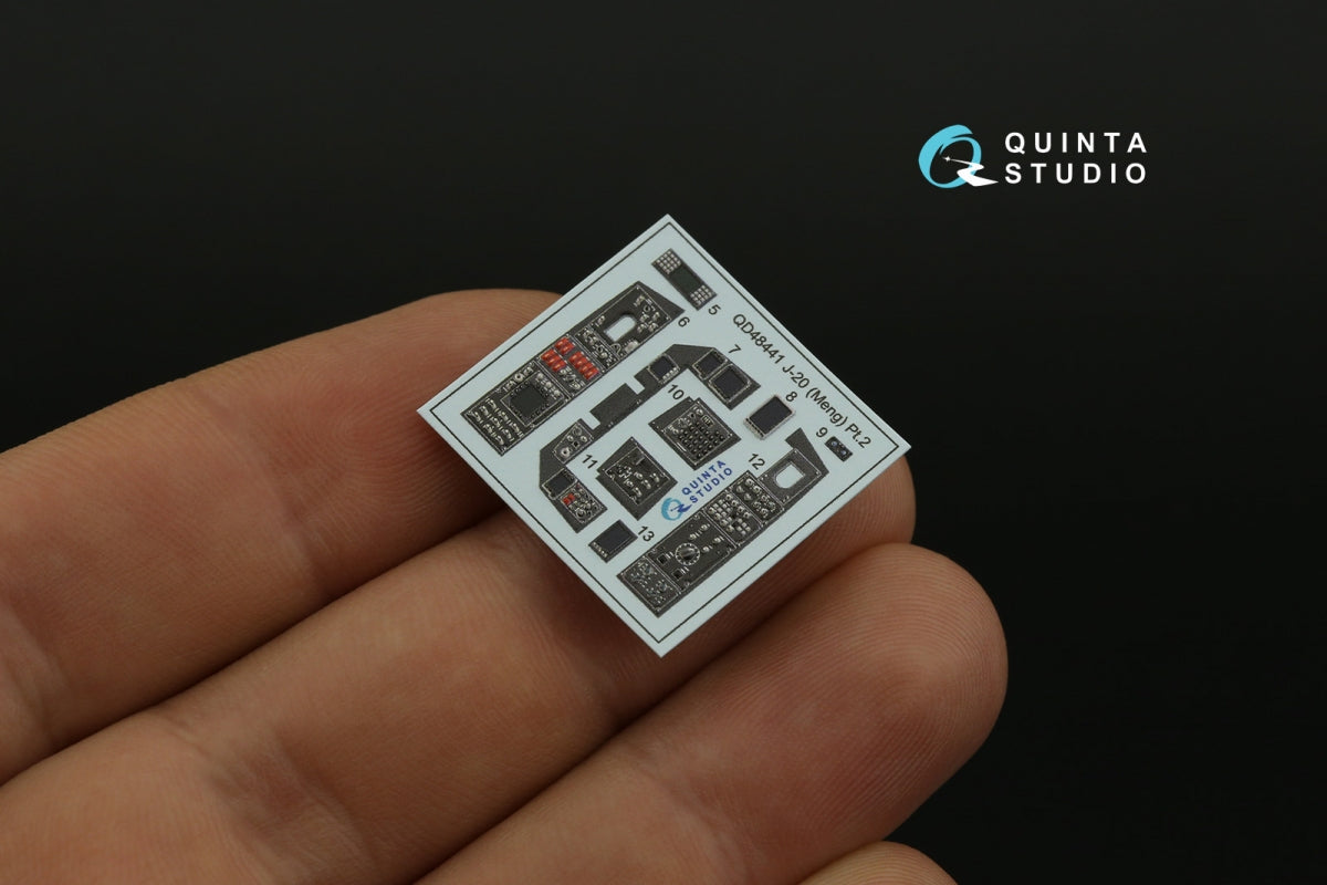 Quinta Studio QD48441 J-20 3D-Printed coloured Interior on decal paper (Meng) 1/48 – imagen 5